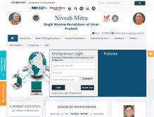 Tablet Screenshot of niveshmitra.up.nic.in